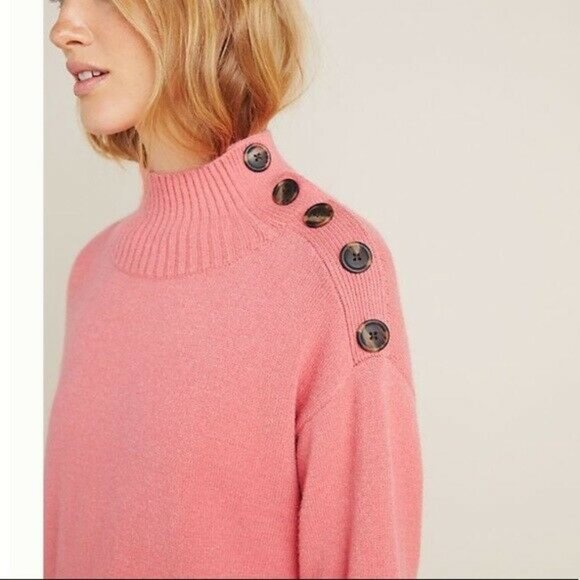 NEW Anthropologie Margarita Sweater Tunic Side But - Picture 2 of 8